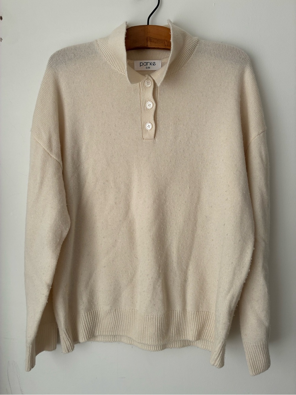 PARKE Sweater Women’s Small Wool Cashmere Cream